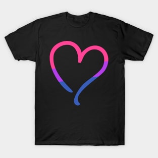 Bisexual  Pride Flag Heart T-Shirt